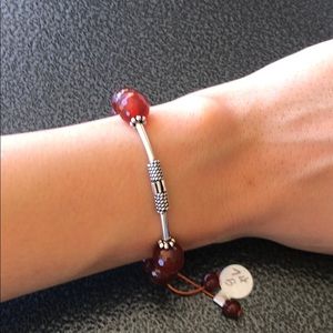 Agate stone handmades Bracelet with Silver.